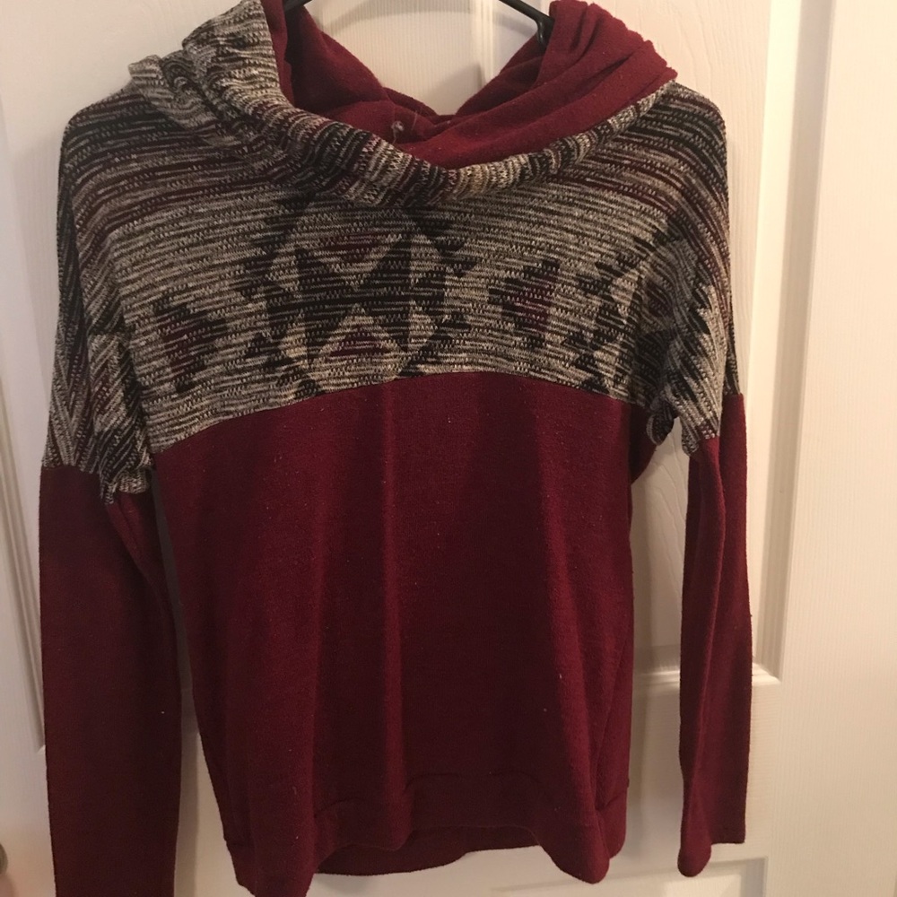 Filly Flair Maroon Aztec Pullover